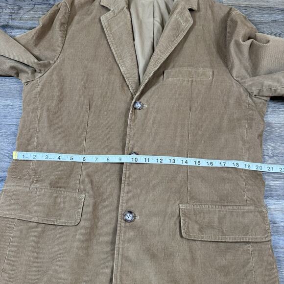 J.Crew Blazer Mens Medium Brown Corduroy Sport Coat 3 Button Notch Lapel - Picture 5 of 15